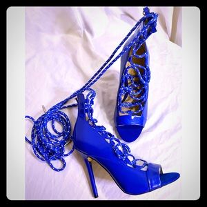 High Heel Blue Sandals